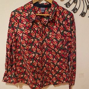 floral button down shirt.